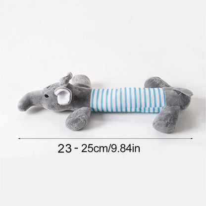No Stuffing Plush Dog Toy Durable Squeaky Crinkle Animal