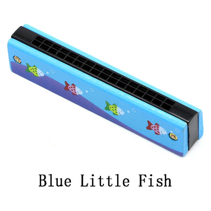 Children Wooden Harmonica Toy Beginner Music Instrument