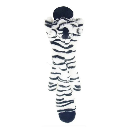 No Stuffing Plush Dog Toy Durable Squeaky Crinkle Animal