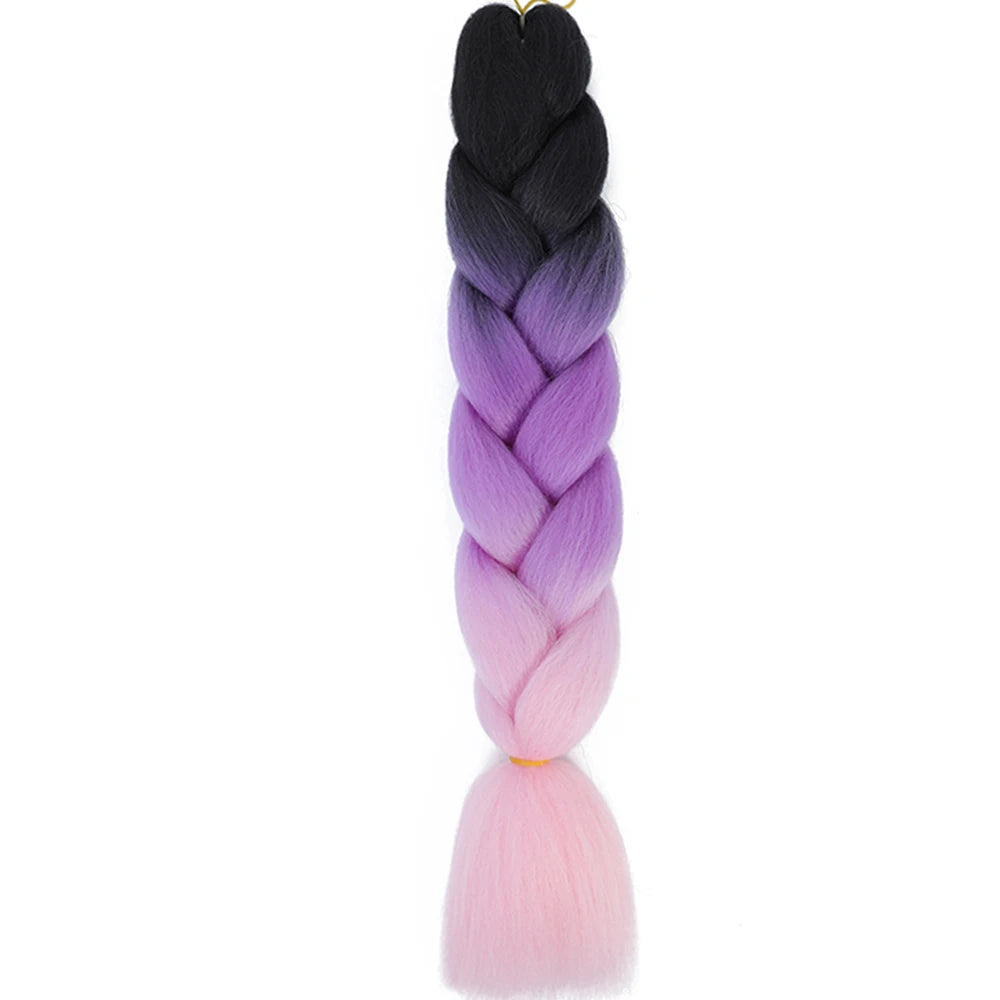 24 Inch Jumbo Braiding Hair Synthetic Afro Ombre Extensions