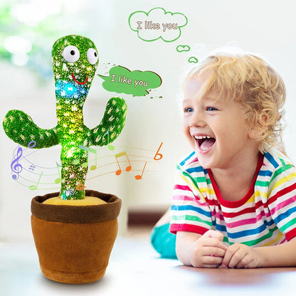 Dancing Cactus Toy Talking Plushie with 120 Songs