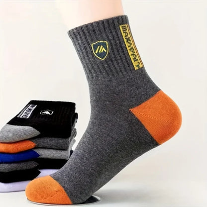 Comfortable Breathable Crew Socks Soft Warm Elastic Sports