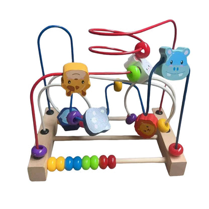 Wooden Bead Maze Toy Preschool Learning Circle