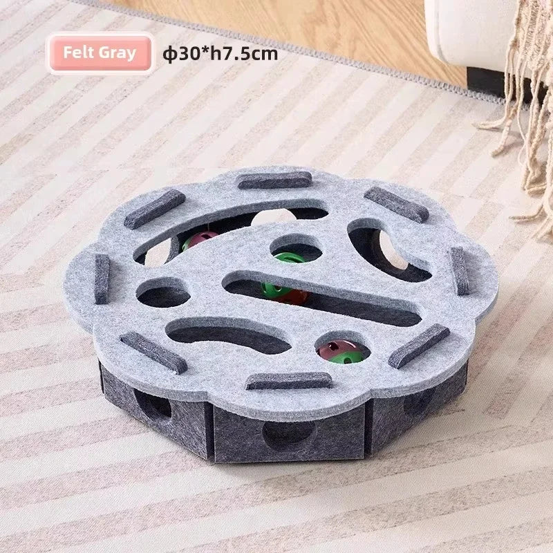 Cat Puzzle Toy Felt Box Indoor Exercise Hunting Game