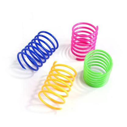 Heavy Gauge Cat Spring Toy Colorful Coil Spiral
