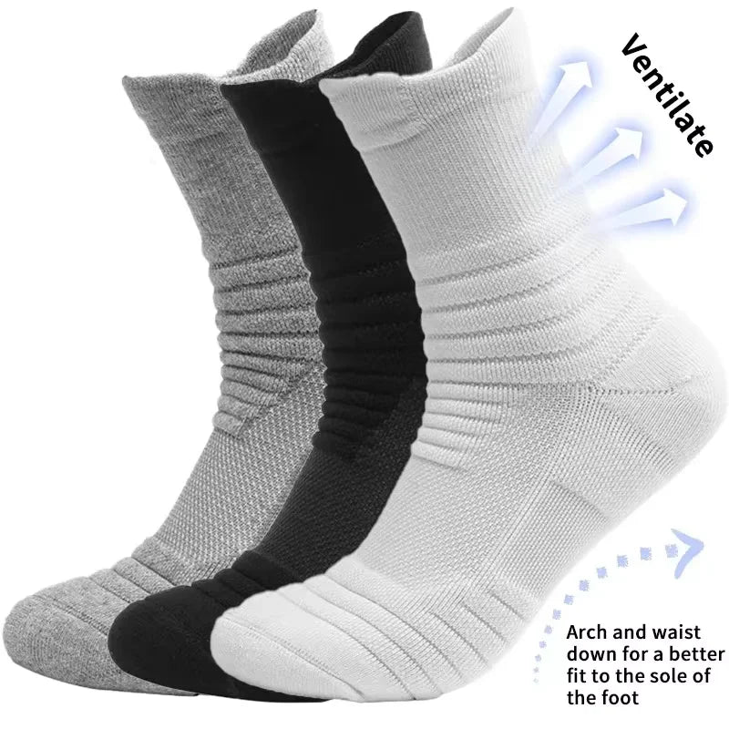 Breathable Cotton Sports Stockings Men Bamboo Fiber 10 Pack