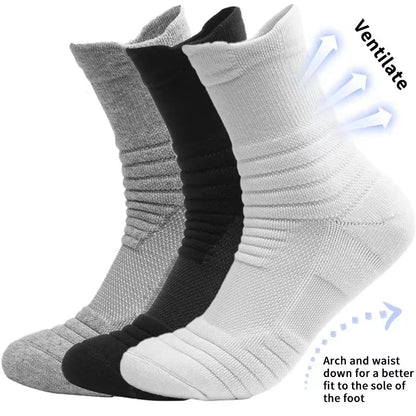 Breathable Cotton Sports Stockings Men Bamboo Fiber 10 Pack