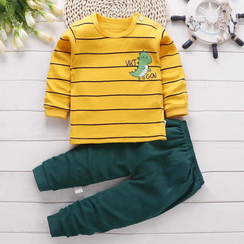Cotton Baby Girl Clothing Set Spring Childrens Pajamas