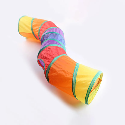Foldable Cat Tunnel Tube Collapsible Pet Play Tunnel