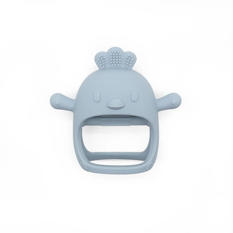 Baby Silicone Teether Toy Cartoon Chick Chewing Trainer