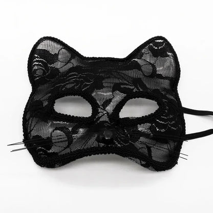 Sexy Lace Cat Masquerade Mask Women Halloween Party Prop
