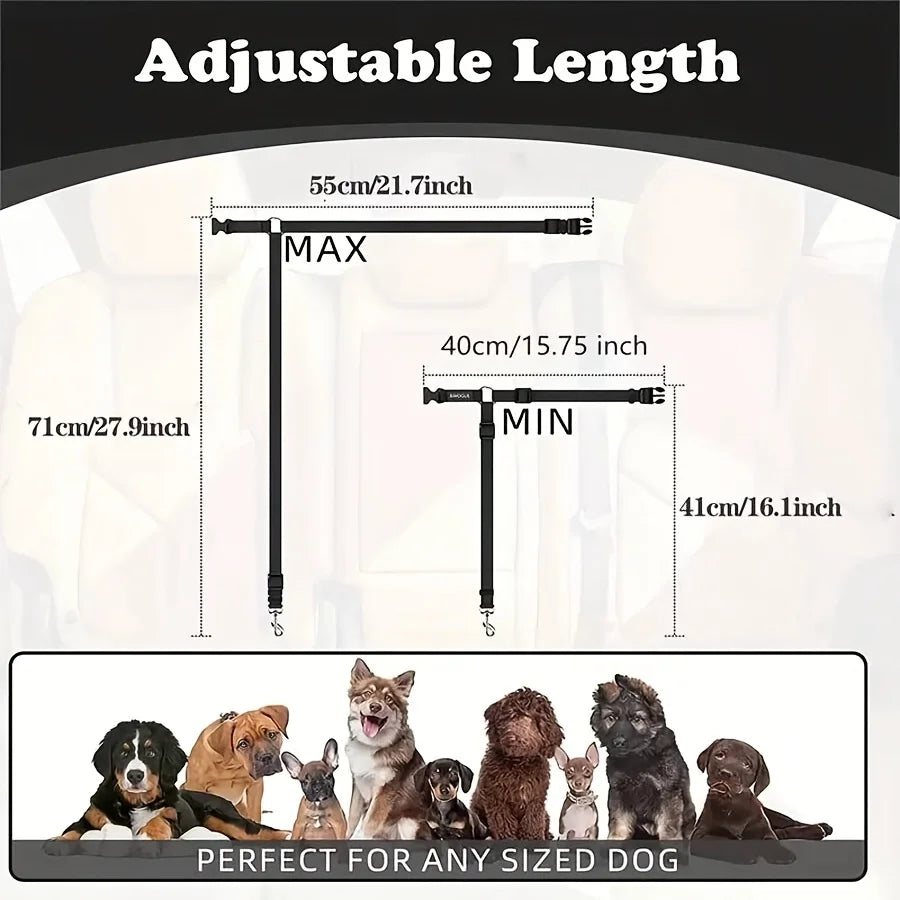 Dog Seat Belt Vehicle Safety Tether Pet Car Leash