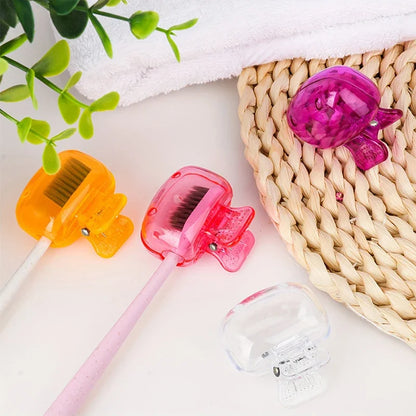 Travel Toothbrush Head Covers Toothbrush Protector Cap Clip Case