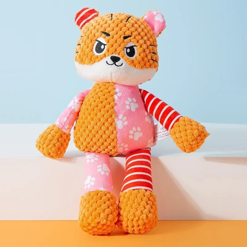 Squeaky Pet Plush Puzzle Toy Fleece Dog Chew Accent