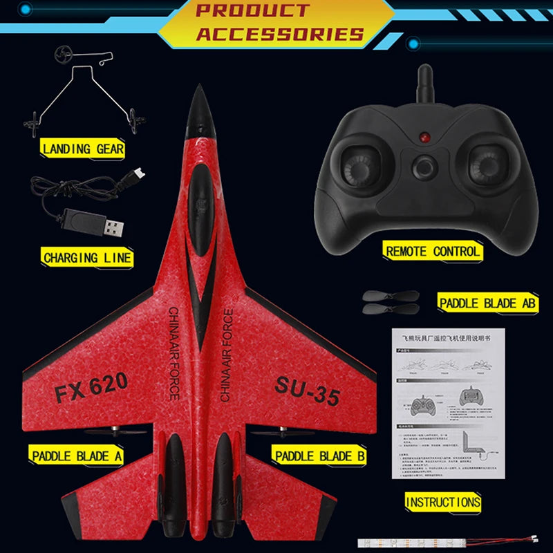 RC Foam Fighter Glider Plane 2.4G Remote Control