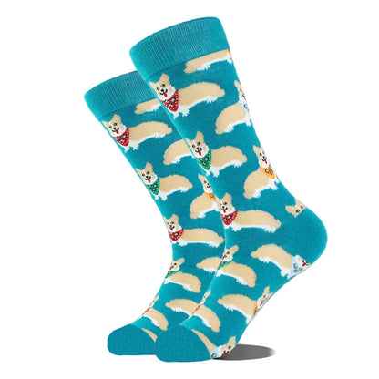 Novelty Dinosaur Crew Skateboard Socks Funny Men