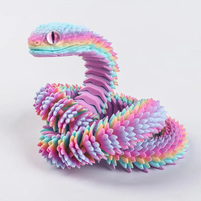 3D Printed Snake Realistic Statue Fidget Toy Desk