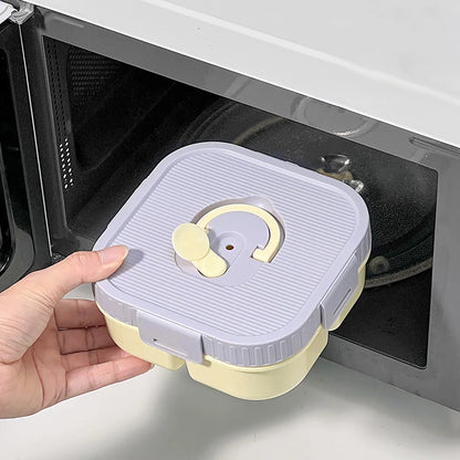 WORTHBUY Portable Plastic Lunch Box With Compartment Microwave Safe Fruit Salad Lunch Container Kid Student Leak-proof Bento Box