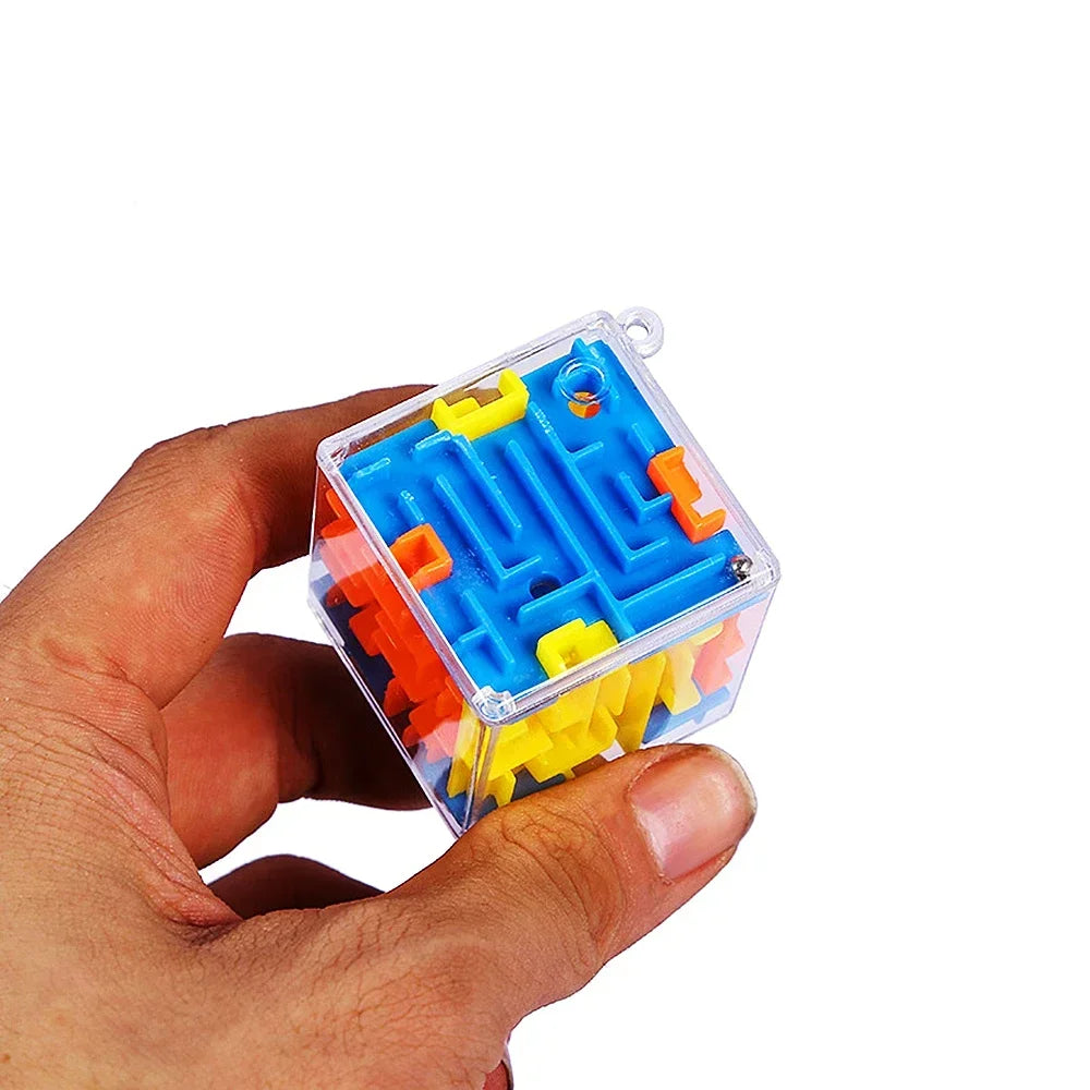 3D Maze Magic Cube Six Sided Rolling Ball Puzzle Toy