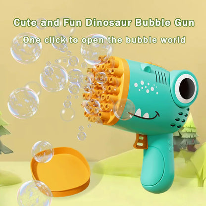 Dinosaur Bubble Machine Gun - Multi Hole Automatic Blower for Outdoor Parties