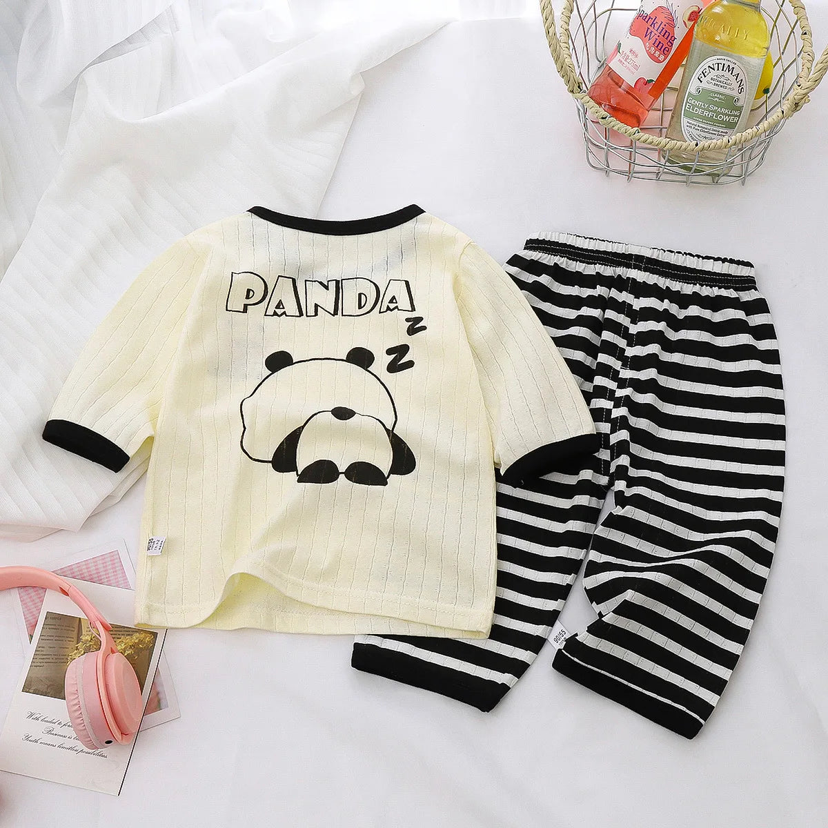 Baby Cotton Long Sleeve Pajamas Set Toddler Autumn