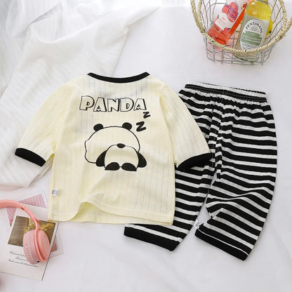 Baby Cotton Long Sleeve Pajamas Set Toddler Autumn