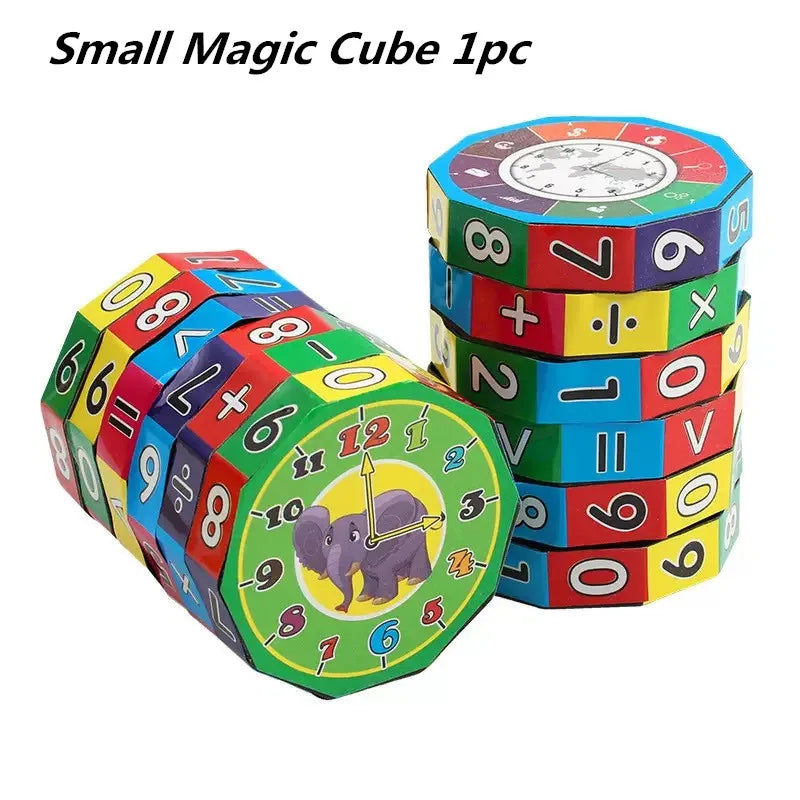 Math Cylinder Arithmetic Cube Toy Kids Counting Game