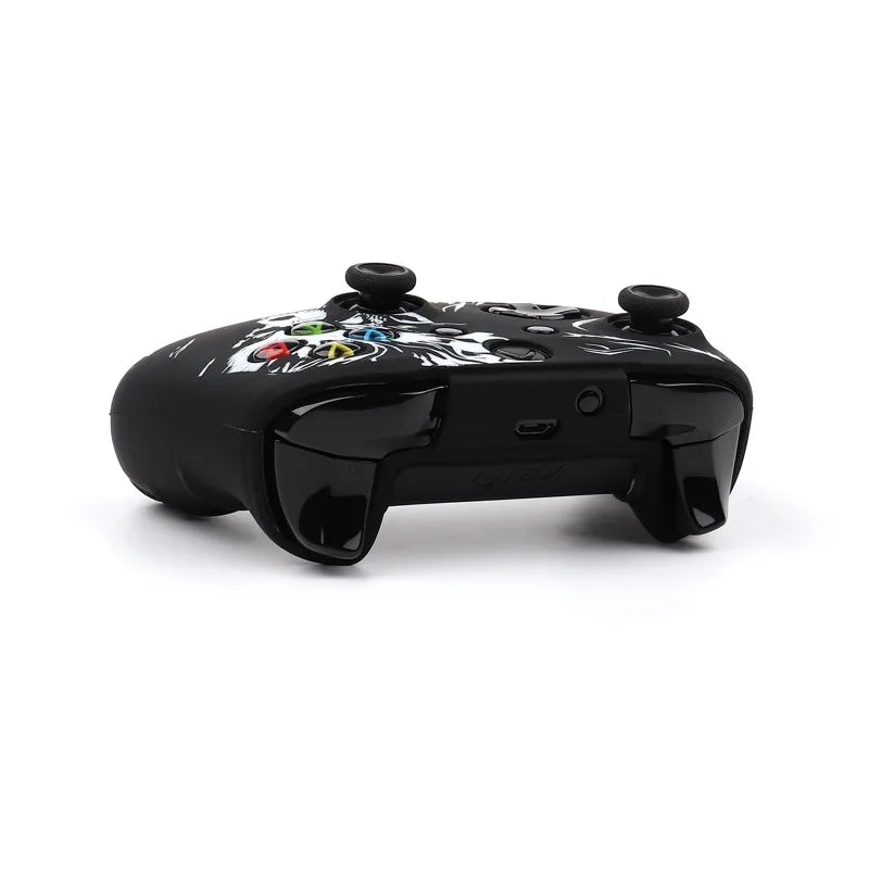 Laser Carving Soft Silicone Cover For Xbox One S Controller Skin Case Gamepad Joystick Accessories for Xbox One X