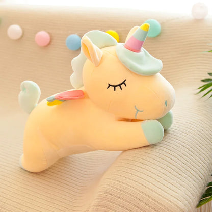 Rainbow Unicorn Plush Toy: Angel Pony Plush Doll Stuffed Cushion
