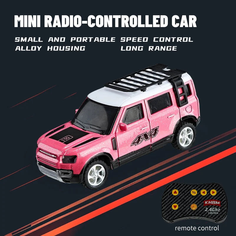 1/64 Mini RC Alloy Car Pocket Remote Control Vehicle