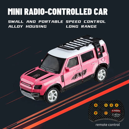 1/64 Mini RC Alloy Car Pocket Remote Control Vehicle