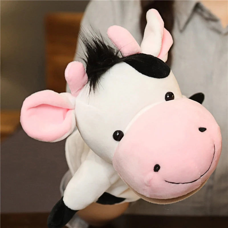Cartoon Plush Hand Finger Puppets Family Storytelling Toy