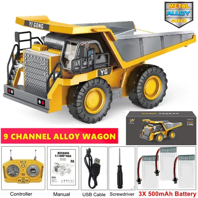 RC Excavator Dump Truck Toy 4WD Remote Control Model
