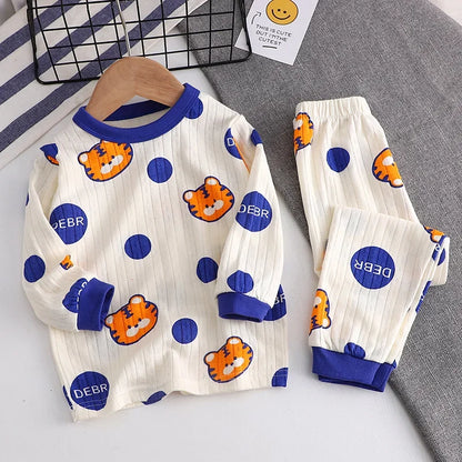 Child Pajam Baby Clothes Loungewear Long Sleeve Set