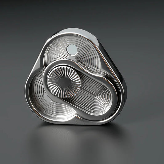Triangle Fidget Push Coin Spinner Metal EDC Decompression Toy