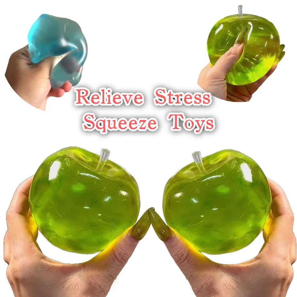 Green Apple Stress Ball Sensory Slow Rebound Squishy