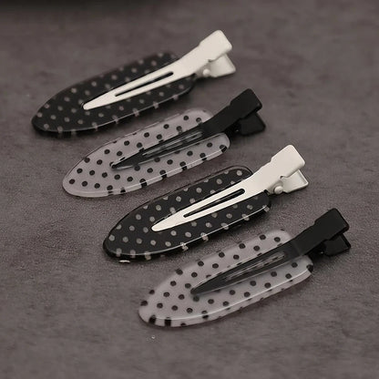 Polka Dot Acrylic Hair Clips Women BB Hair Snap Barrettes