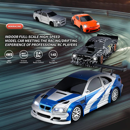 1:43 Gyro RC Drift Car 4WD Radio Control Mini Model