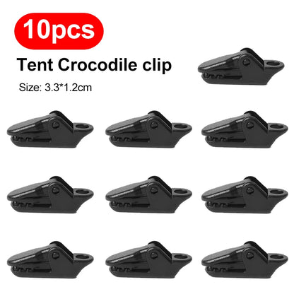 10/20/50pcs Sturdy Tent Clips Outdoor Tarpaulin Clips Anti-wind Fixed Camping Tent Hook Crocodile Clamp Clip for Outdoor Camping