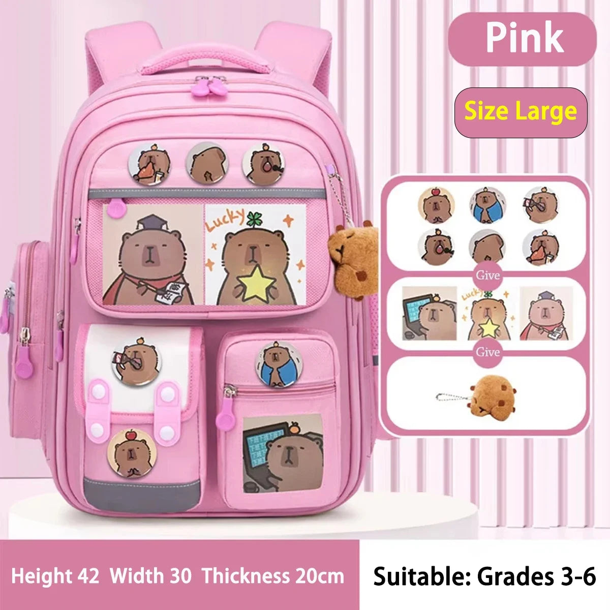 Waterproof Student School Backpack Large Capacity Ergonomic Rucksack