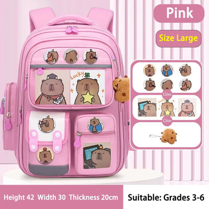 Waterproof Student School Backpack Large Capacity Ergonomic Rucksack