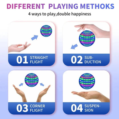 Auto Spinning LED UFO Flying Ball Magic Orb