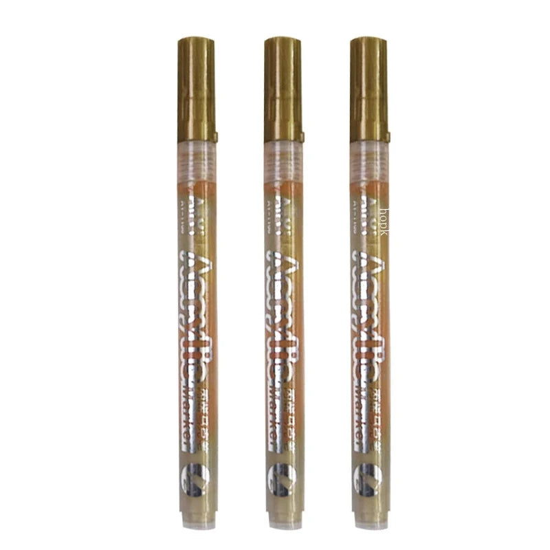 Acrylic Markers Paint Pen Set Extra Fine Tip Art Markers 3Pcs