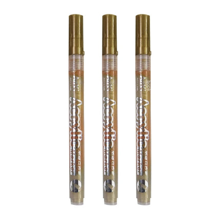 Acrylic Markers Paint Pen Set Extra Fine Tip Art Markers 3Pcs
