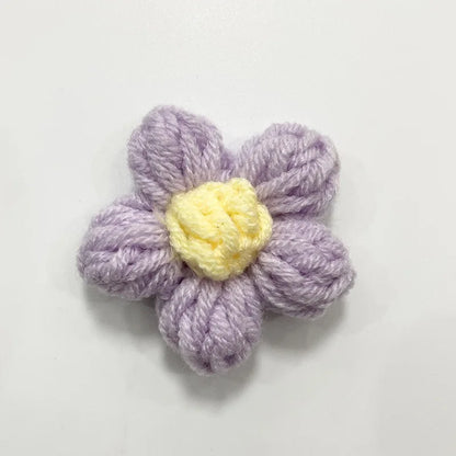 Hand Knitted Fabric Flowers DIY Sewing Craft Appliques
