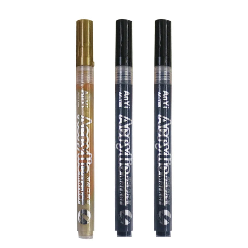 Acrylic Markers Paint Pen Set Extra Fine Tip Art Markers 3Pcs