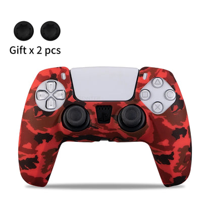 Silicone Protective Cover Sleeve For PS5 Controller Accessories Rubber Case For PS5 Slim Gamepad Joysticks Thumb Grips Caps