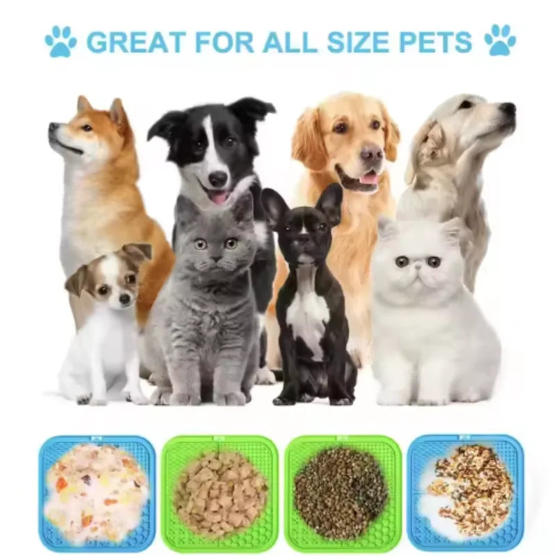 Pet Lick Silicone Mat Dog Slow Feeder Bathing