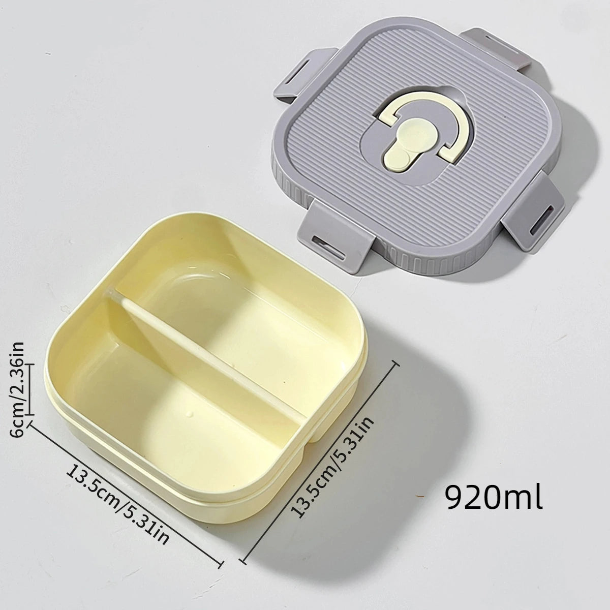 WORTHBUY Portable Plastic Lunch Box With Compartment Microwave Safe Fruit Salad Lunch Container Kid Student Leak-proof Bento Box