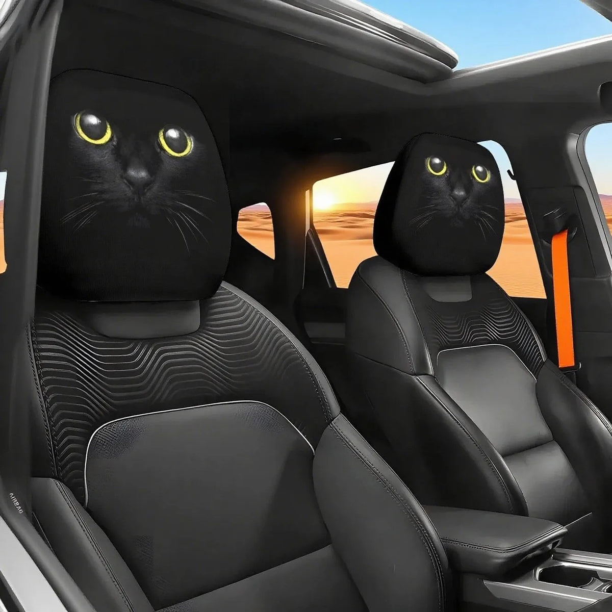 Halloween Car Headrest Covers Decorative Auto Seat Pillowcase